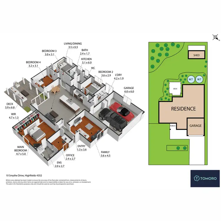 Floorplan of Homely house listing, 10 Smythe Drive, Highfields QLD 4352