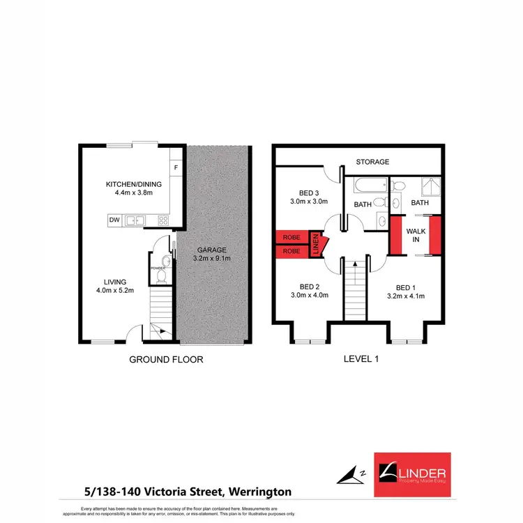 Floorplan of Homely townhouse listing, 5/138-140 Victoria Street, Werrington NSW 2747