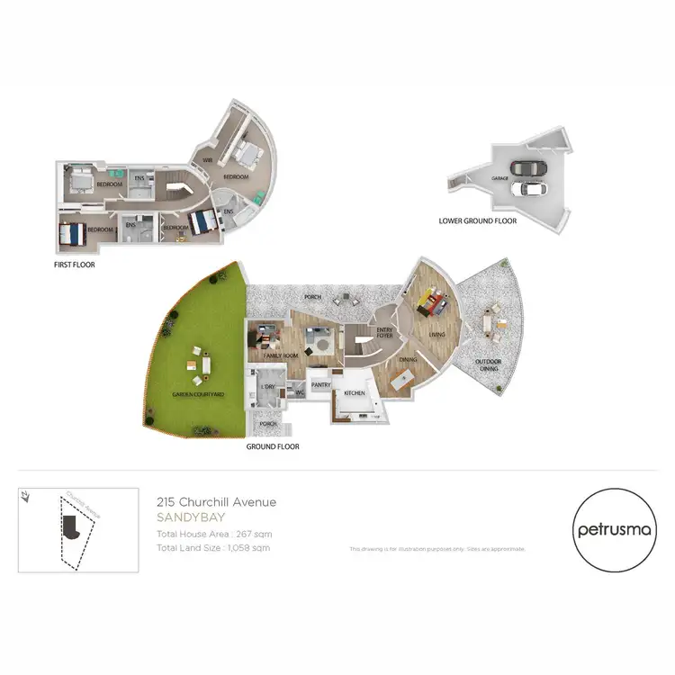 Floorplan of Homely house listing, 215 Churchill Avenue, Sandy Bay TAS 7005