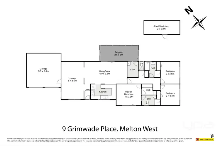 Floorplan of Homely house listing, 9 Grimwade Place, Melton West VIC 3337
