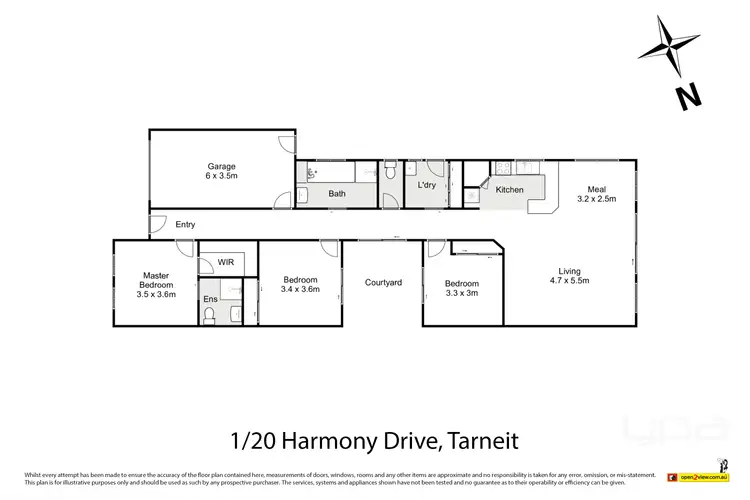 Floorplan of Homely house listing, 1/20 Harmony Drive, Tarneit VIC 3029