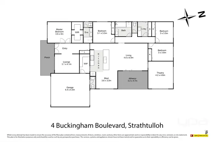 Floorplan of Homely house listing, 4 Buckingham Boulevard, Strathtulloh VIC 3338