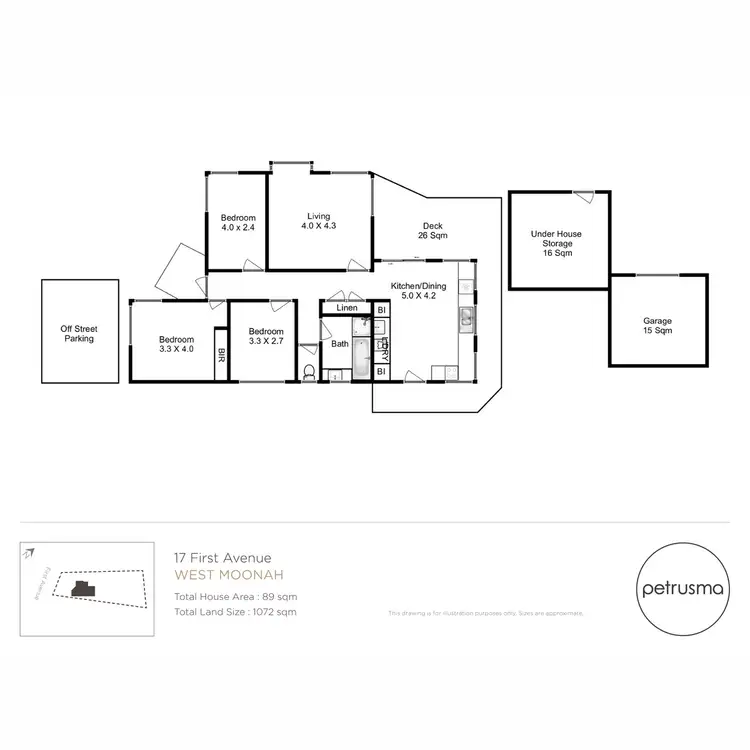 Floorplan of Homely house listing, 17 First Avenue, West Moonah TAS 7009