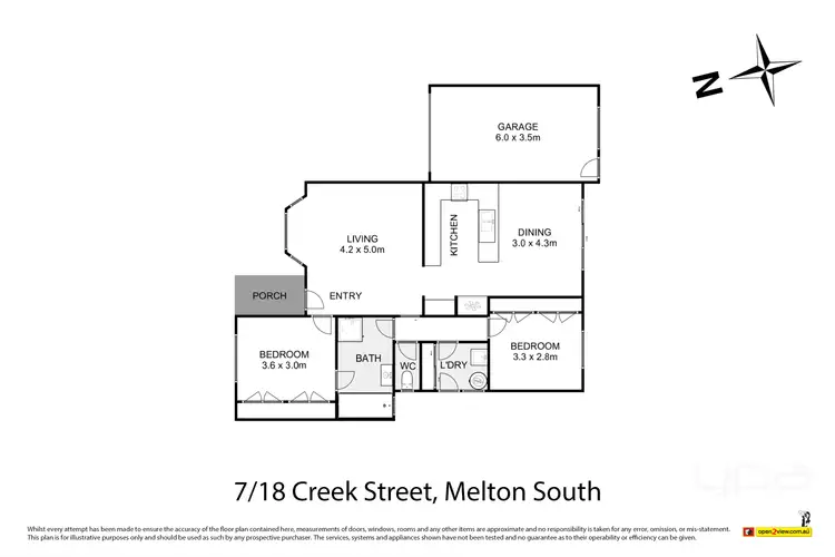 Floorplan of Homely unit listing, 7/18 Creek Street, Melton South VIC 3338