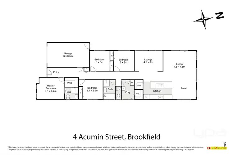 Floorplan of Homely house listing, 4 Acumin Street, Brookfield VIC 3338