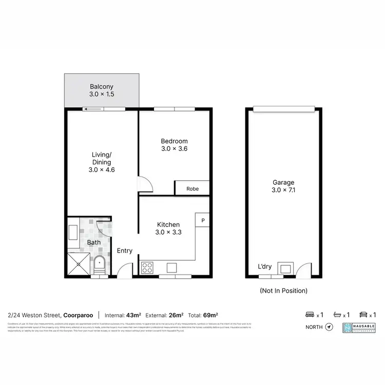 Floorplan of Homely unit listing, 2/24 Weston Street, Coorparoo QLD 4151