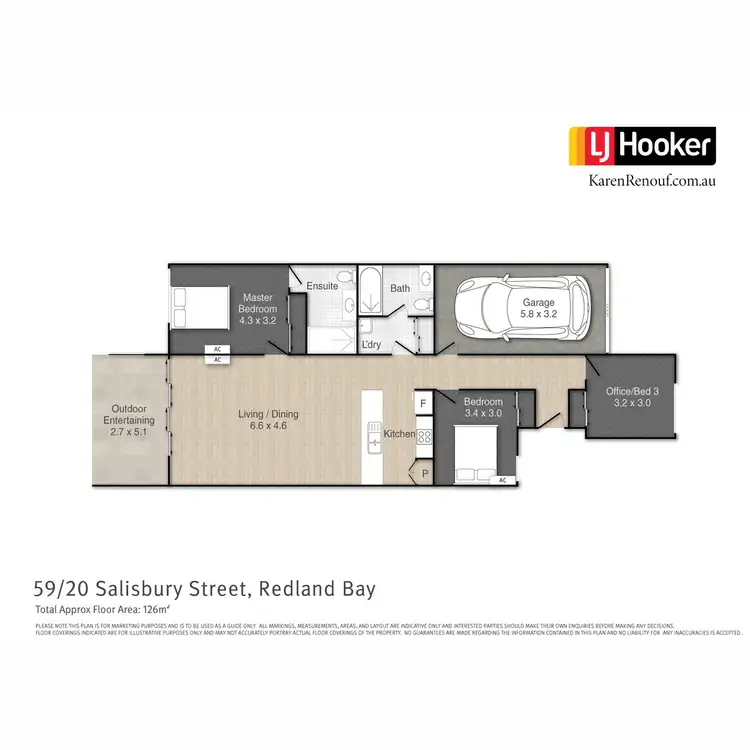Floorplan of Homely villa listing, 59/20 Salisbury Street, Redland Bay QLD 4165