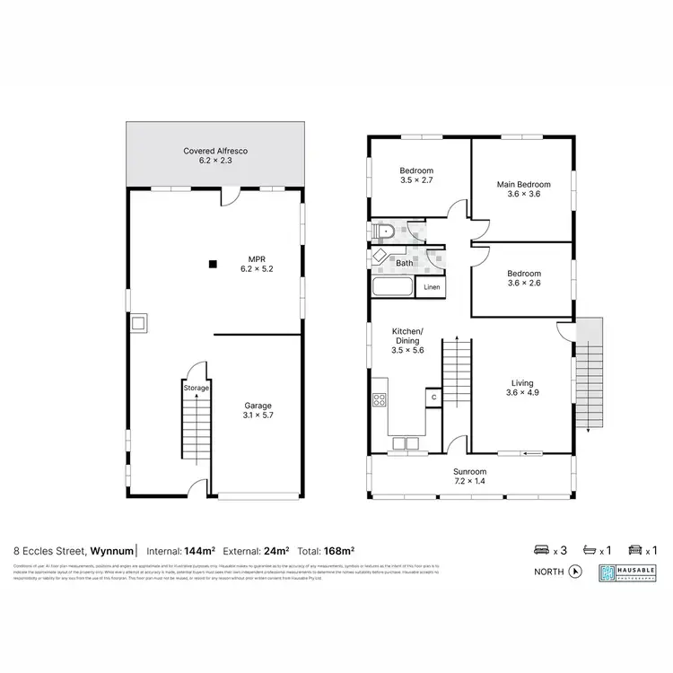 Floorplan of Homely house listing, 8 Eccles Street, Wynnum West QLD 4178