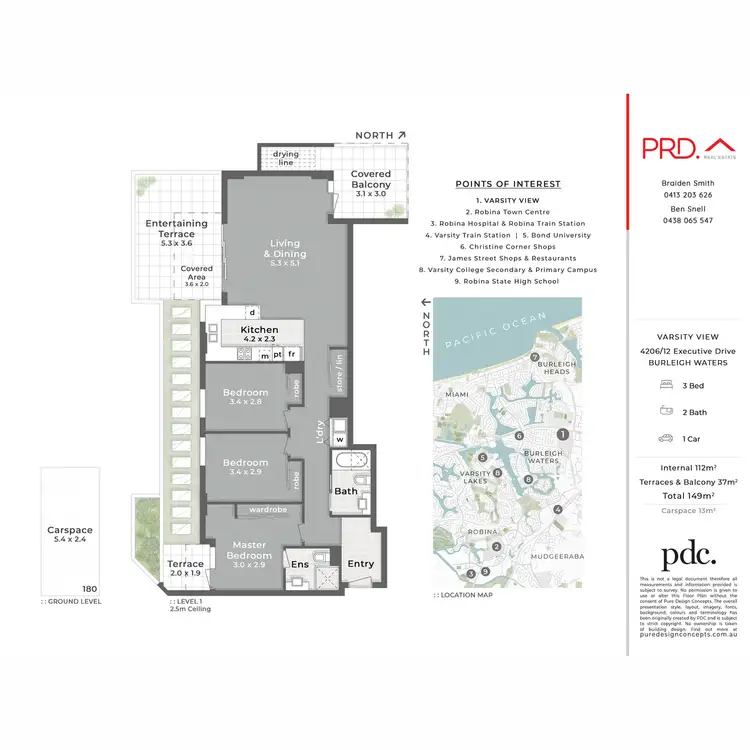 Floorplan of Homely apartment listing, 4206/12 Executive Drive, Burleigh Waters QLD 4220