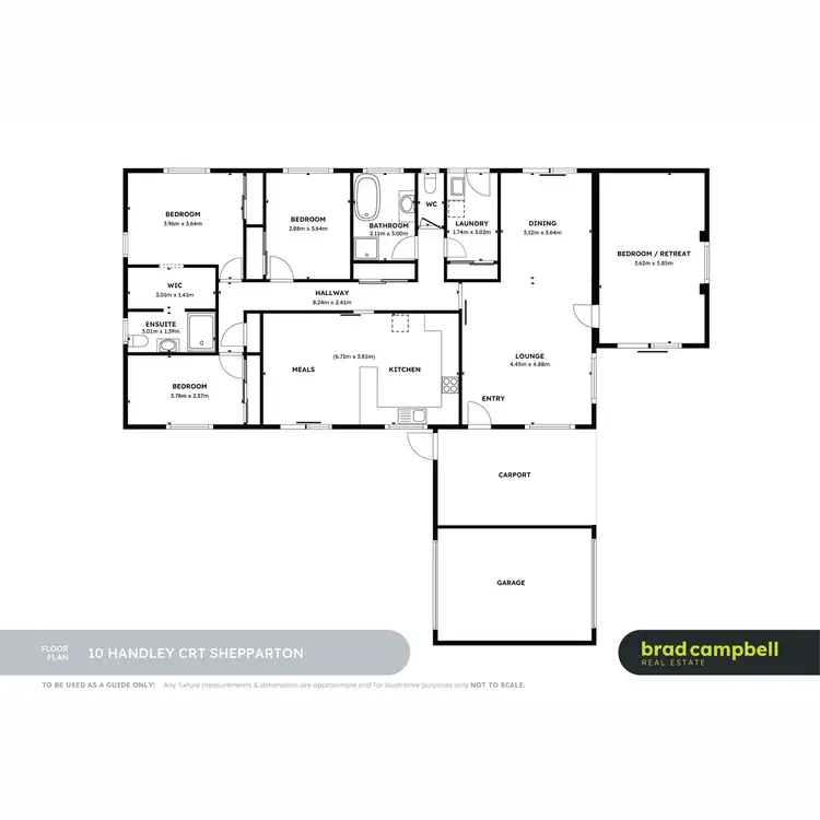 Floorplan of Homely house listing, 10 Handley Court, Shepparton VIC 3630