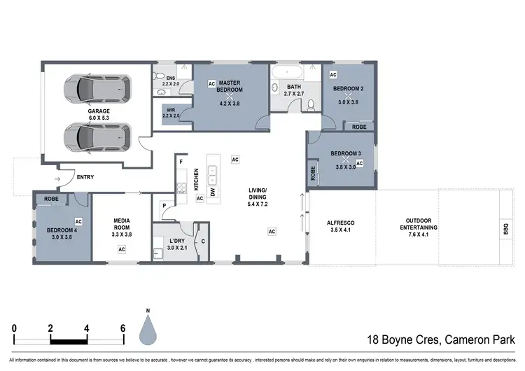 Floorplan of Homely house listing, 18 Boyne Crescent, Cameron Park NSW 2285