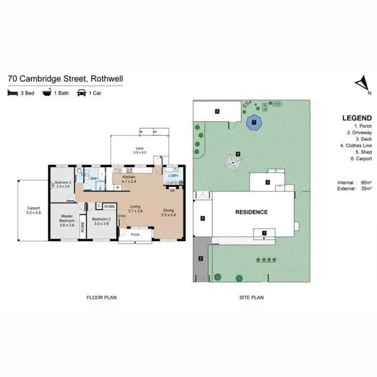 Floorplan of Homely house listing, 70 Cambridge Street, Rothwell QLD 4022