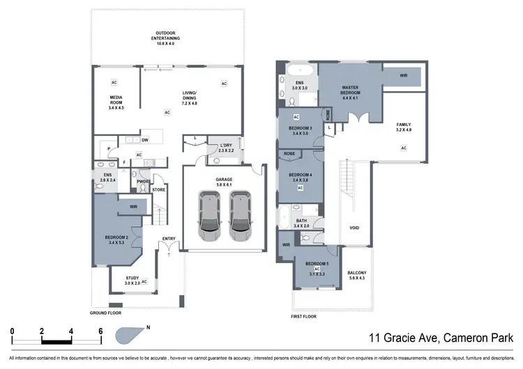 Floorplan of Homely house listing, 11 Gracie Avenue, Cameron Park NSW 2285