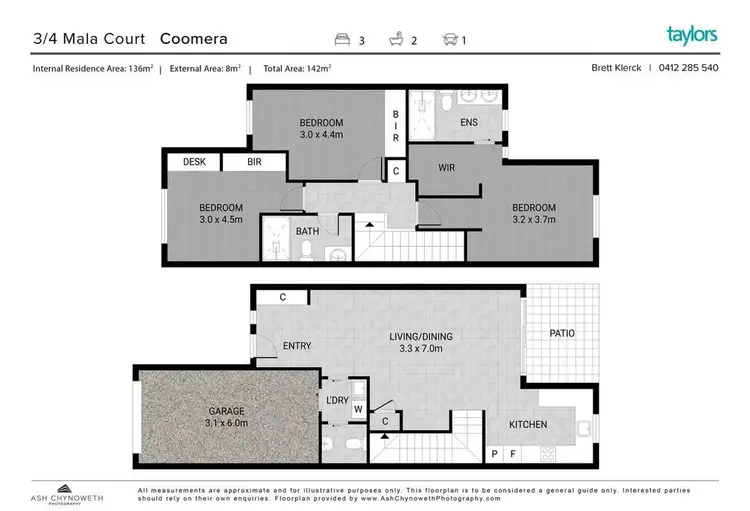 Floorplan of Homely townhouse listing, 3/4 Mala Court, Coomera QLD 4209