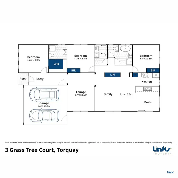 Floorplan of Homely house listing, 3 Grass Tree Court, Torquay VIC 3228