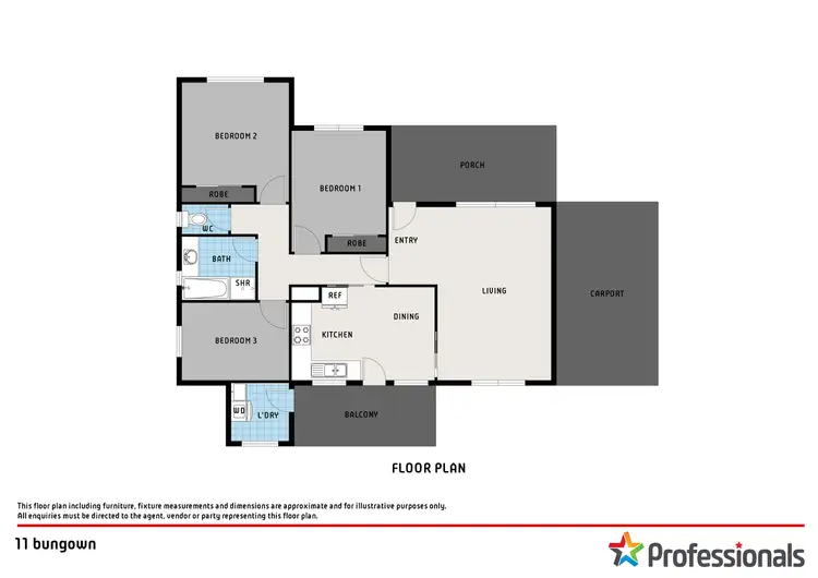 Floorplan of Homely house listing, 11 Bungown Place, Mount Austin NSW 2650