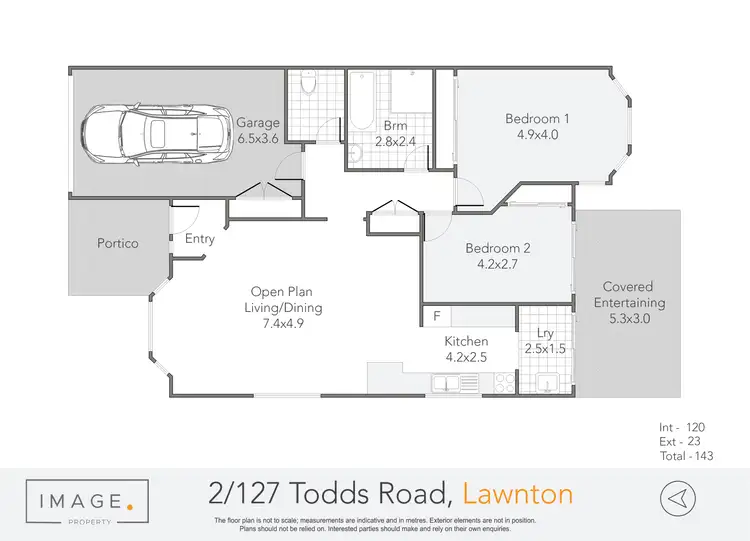 Floorplan of Homely unit listing, 2/127 Todds Road, Lawnton QLD 4501