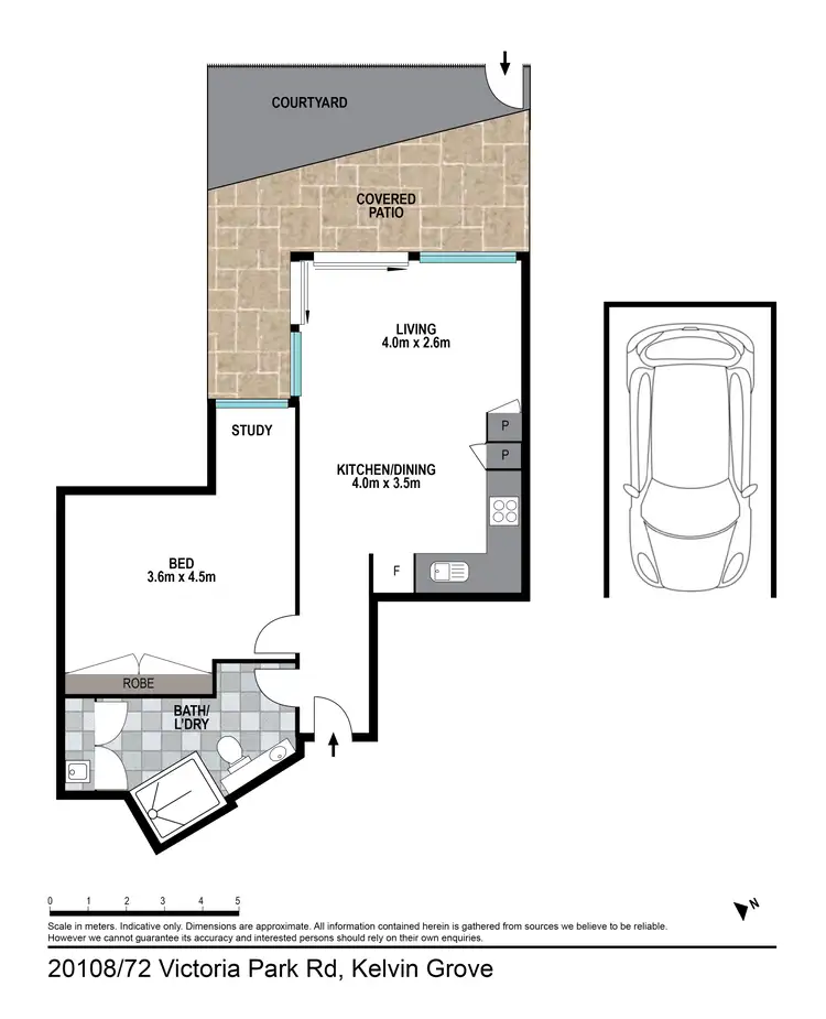 Floorplan of Homely apartment listing, 20108/72 Victoria Park Road, Kelvin Grove QLD 4059
