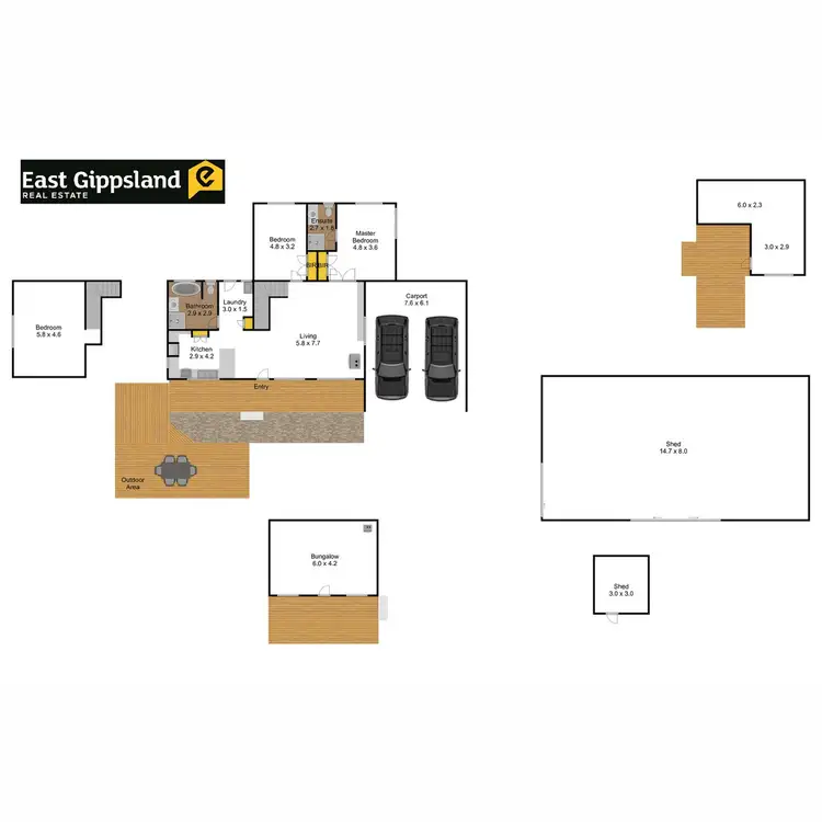 Floorplan of Homely house listing, 595 Nungurner Road, Metung VIC 3904