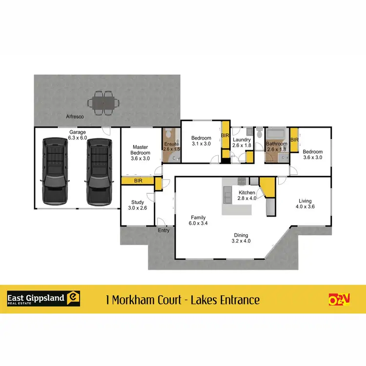 Floorplan of Homely house listing, 1 Morkham Court, Lakes Entrance VIC 3909