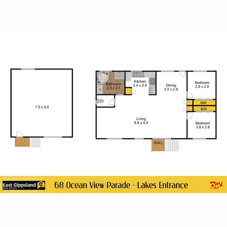 Floorplan of Homely house listing, 68 Ocean View Parade, Lakes Entrance VIC 3909