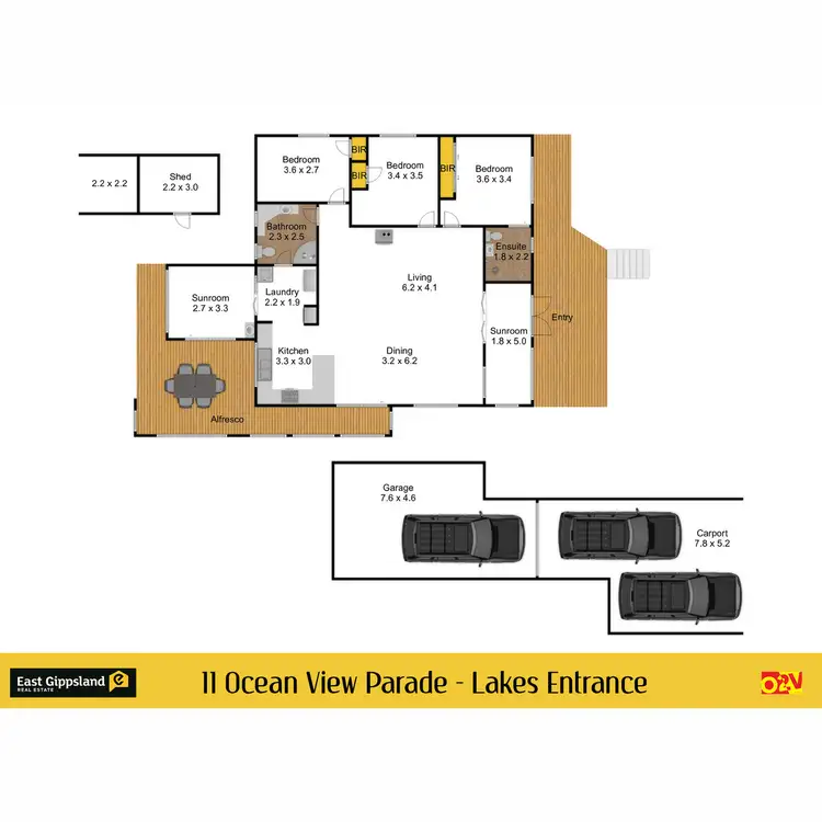 Floorplan of Homely house listing, 11 Ocean View Parade, Lakes Entrance VIC 3909