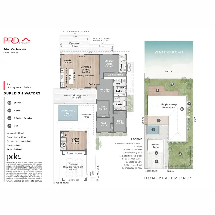Floorplan of Homely house listing, 64 Honeyeater Drive, Burleigh Waters QLD 4220