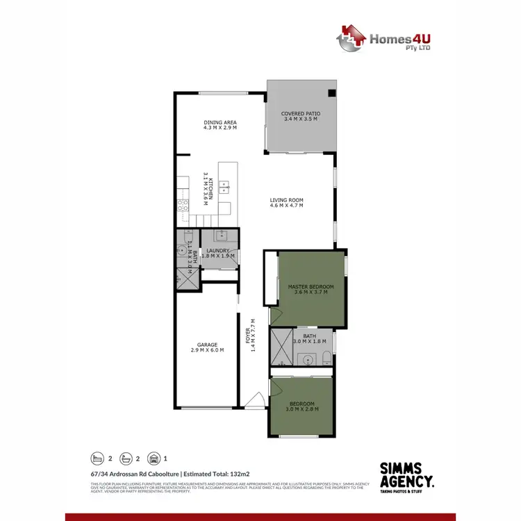 Floorplan of Homely retirement listing, 67/34 Ardrossan Road, Caboolture QLD 4510