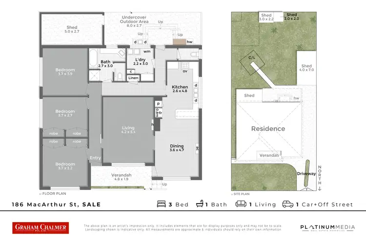 Floorplan of Homely house listing, 186 Macarthur Street, Sale VIC 3850