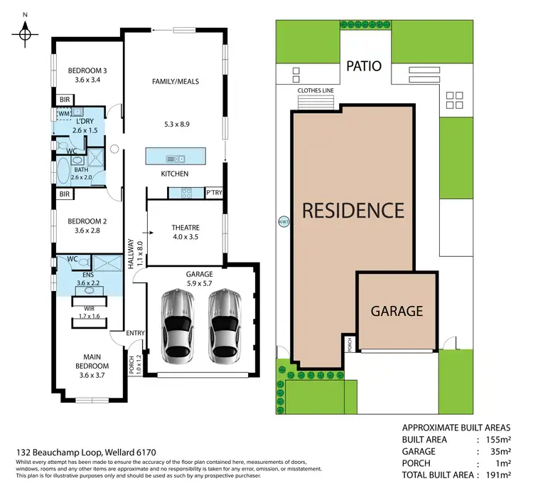 Floorplan of Homely house listing, 132 Beauchamp Loop, Wellard WA 6170