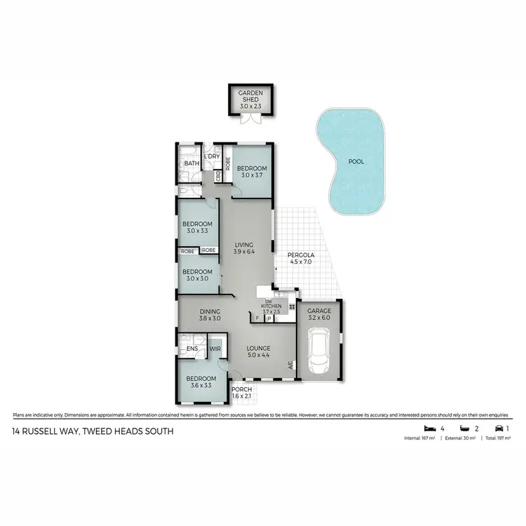 Floorplan of Homely house listing, 14 Russell Way, Tweed Heads South NSW 2486