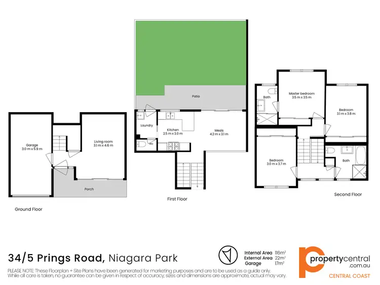 Floorplan of Homely townhouse listing, 34/5 Prings Road, Niagara Park NSW 2250