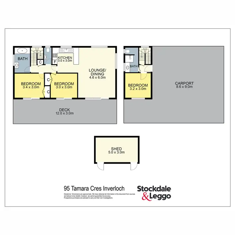 Floorplan of Homely house listing, 95 Tamara Crescent, Inverloch VIC 3996