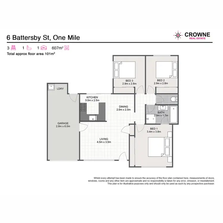 Floorplan of Homely house listing, 6 Battersby Street, One Mile QLD 4305
