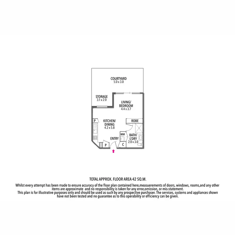 Floorplan of Homely studio listing, 29/6 Babarra Street, Stafford QLD 4053