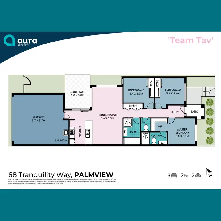 Floorplan of Homely terrace listing, 68 Tranquility Way, Palmview QLD 4553