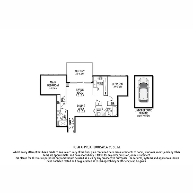 Floorplan of Homely apartment listing, 502/9 Kurilpa Street, West End QLD 4101