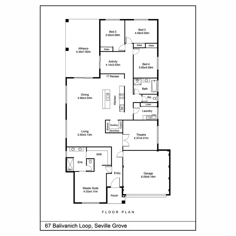 Floorplan of Homely house listing, 67 Balivanich Loop, Seville Grove WA 6112