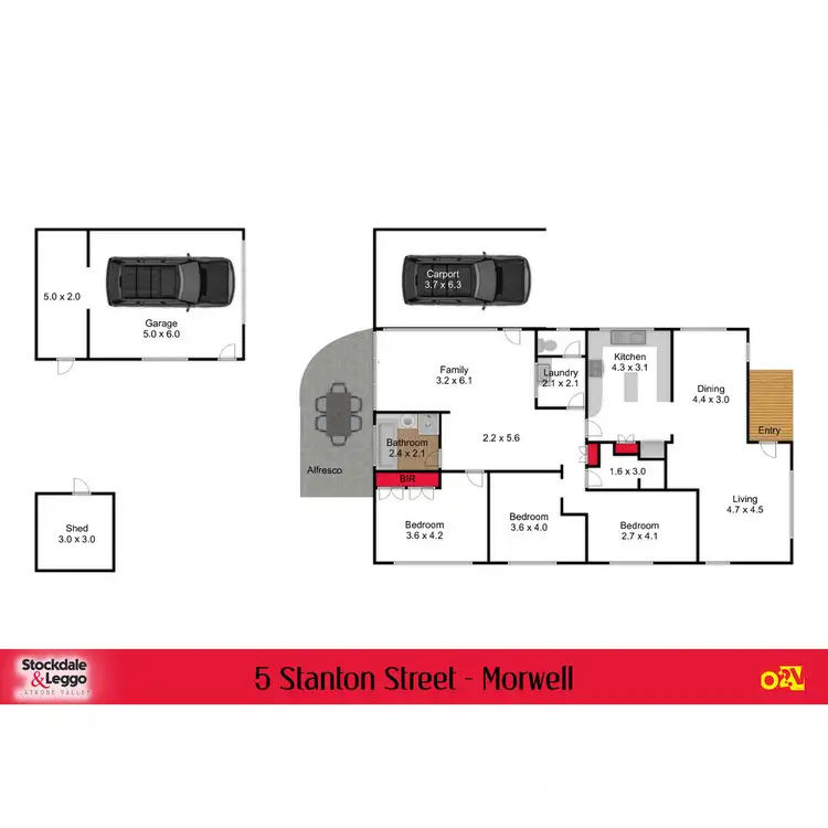 Floorplan of Homely house listing, 5 Stanton Street, Morwell VIC 3840