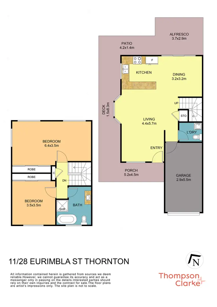 Floorplan of Homely townhouse listing, 11/28 Eurimbla Street, Thornton NSW 2322
