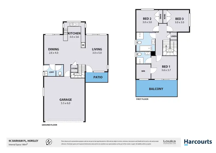 Floorplan of Homely townhouse listing, 9C Barham Place, Horsley NSW 2530