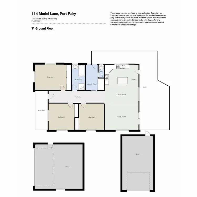 Floorplan of Homely house listing, 114 Model Lane, Port Fairy VIC 3284