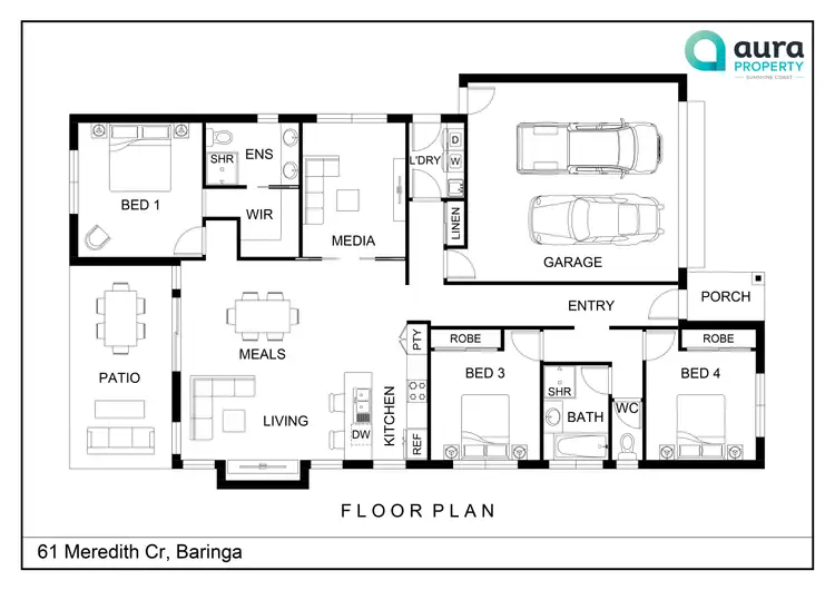 Floorplan of Homely house listing, 61 Meredith Crescent, Baringa QLD 4551