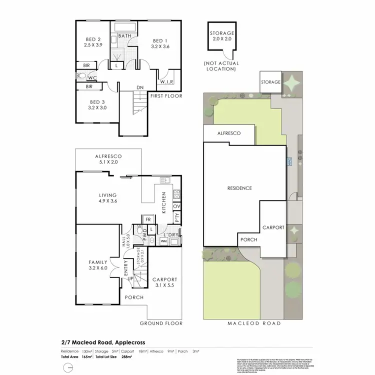 Floorplan of Homely townhouse listing, 2/7 Macleod Road, Applecross WA 6153