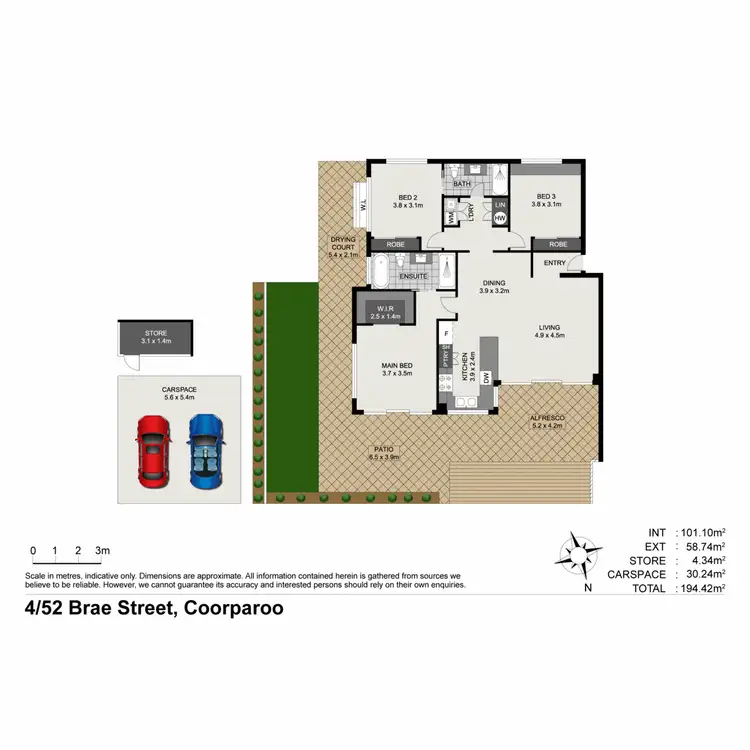 Floorplan of Homely unit listing, 4/52 Brae Street, Coorparoo QLD 4151