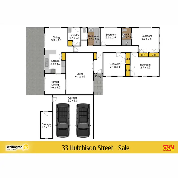Floorplan of Homely house listing, 33 Hutchison Street, Sale VIC 3850