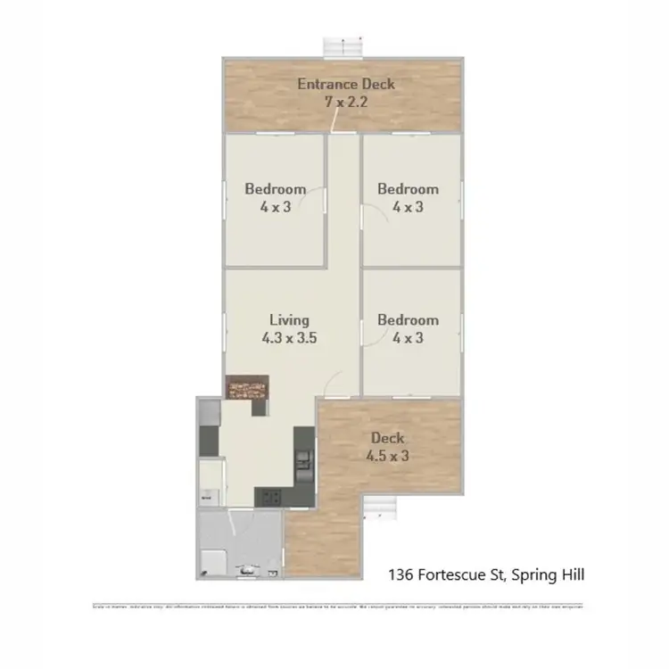 Floorplan of Homely house listing, 136 - 138 Fortescue Street, Spring Hill QLD 4000