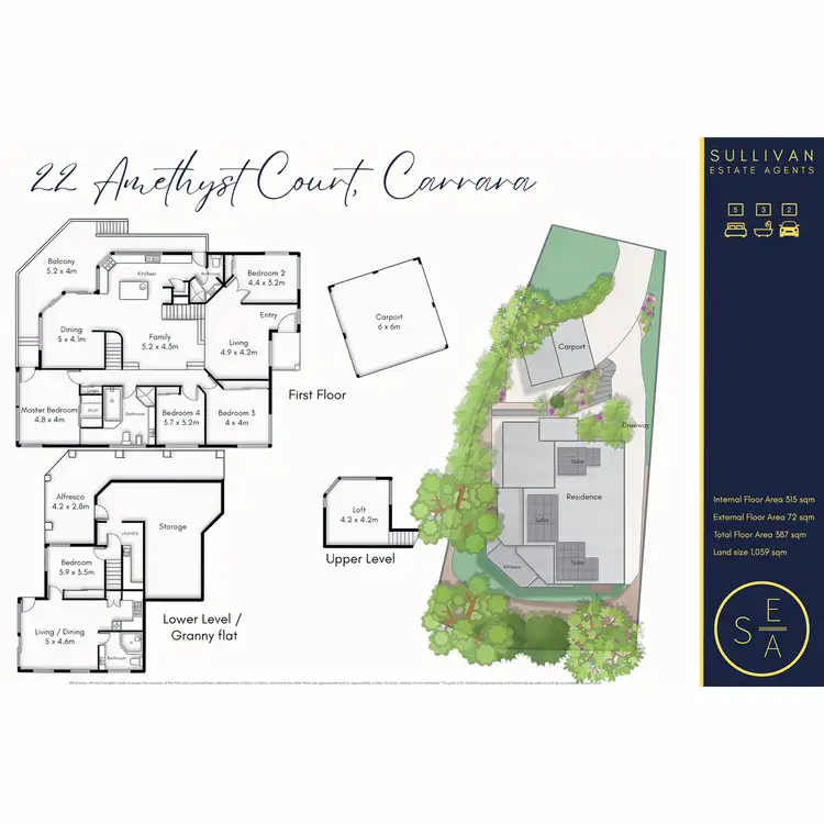 Floorplan of Homely house listing, 22 Amethyst Court, Carrara QLD 4211