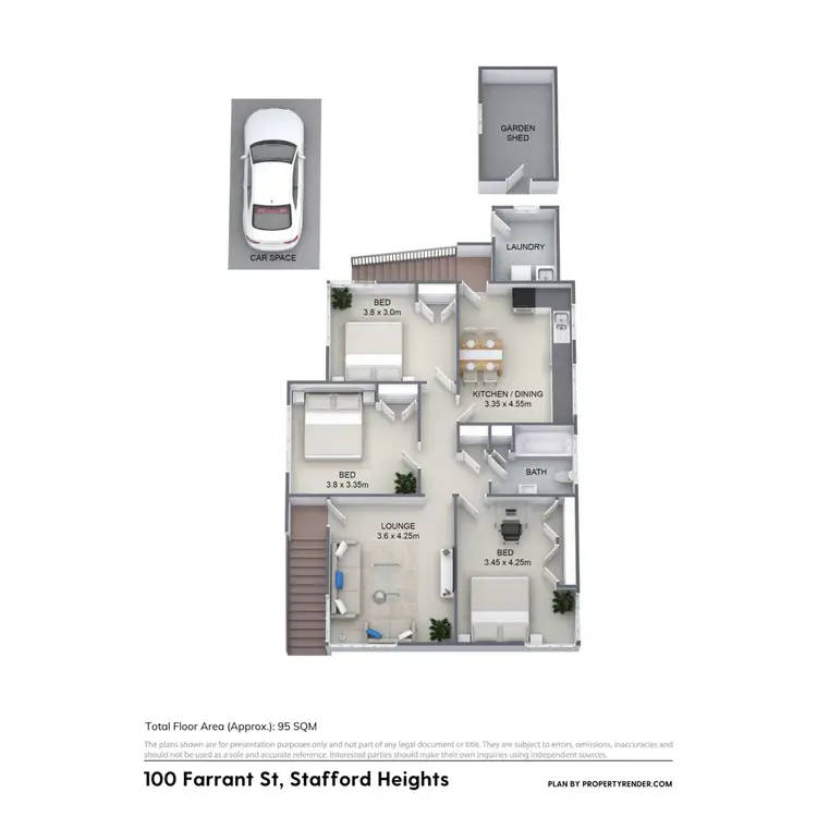 Floorplan of Homely house listing, 100 Farrant Street, Stafford Heights QLD 4053