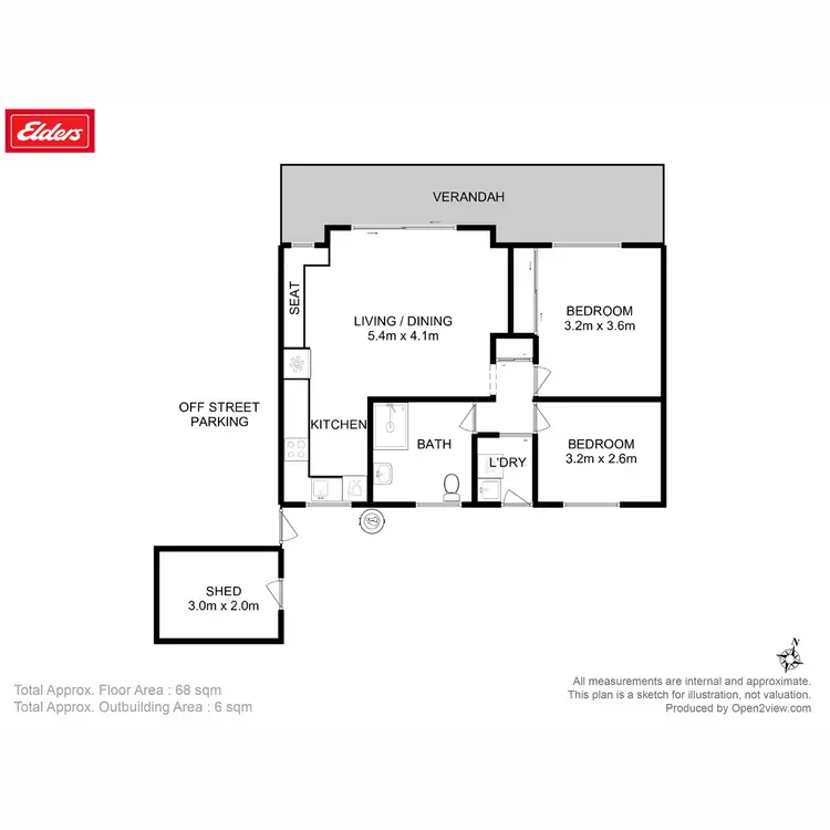 Floorplan of Homely unit listing, 3/22 Regent Street, Sandy Bay TAS 7005